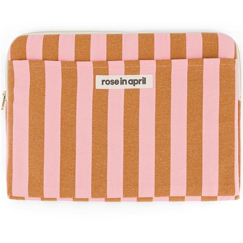 Laptop Bag/ Octave / Stripes Burgundy/Bubble pink