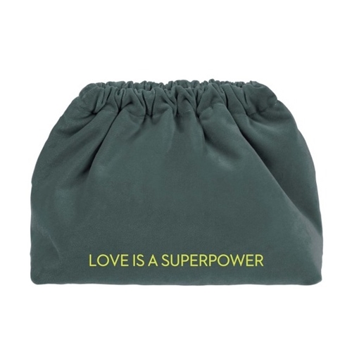 Velvet Clutch Bag Love Is A Superpower
