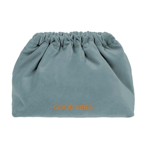 Velvet Clutch Bag Good Vibes