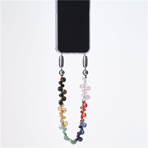 Linked Teardrop wristlet / multi/rhodium