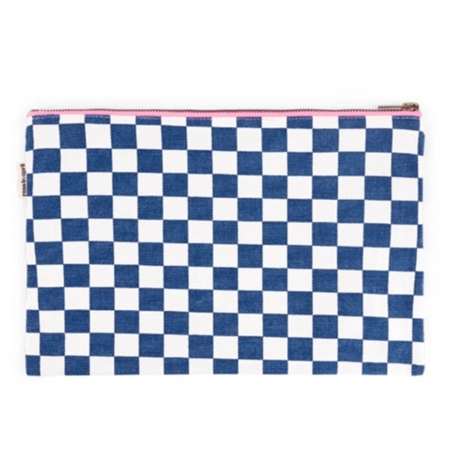 Lili Pouch / Checks Blue Midnight/Ecru