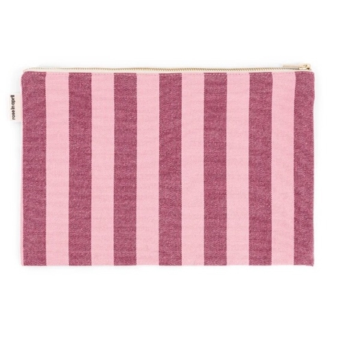 Lili Pouch / Stripes Bubble Pink/Burgundy