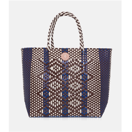 Woven Tote Bag Blue