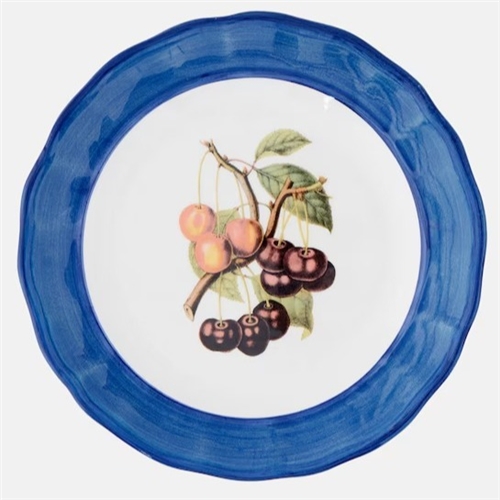 BOTANICA CERAMIC SALAD PLATE-CHERRIES