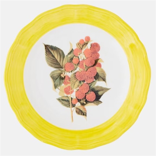 BOTANICA CERAMIC SALAD PLATE-RASPBERRY