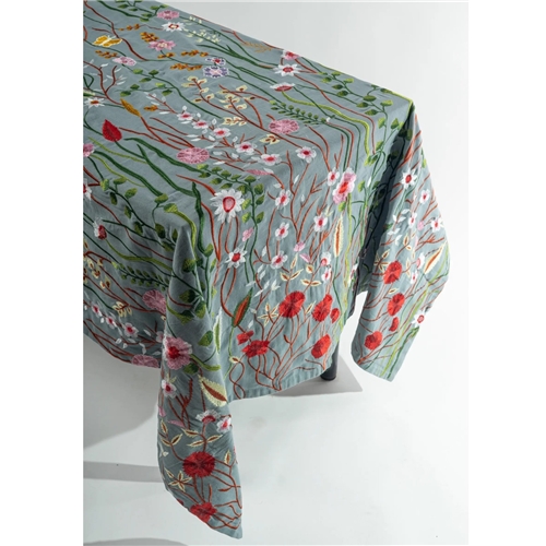 EMBROIDERED COTTON TABLECLOTH