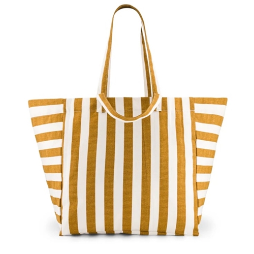 Elisa Cotton Bag / Stripes Ecru/Caramel