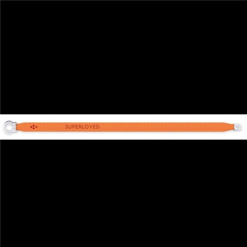 Satin Bracelet "Superloved" Neon Light Orange