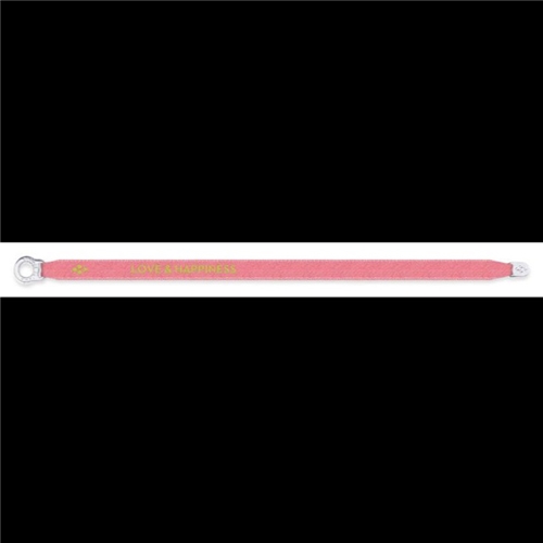 Satin Bracelet "Love & Happiness" Rose