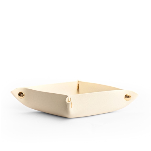 Leather Tray / White