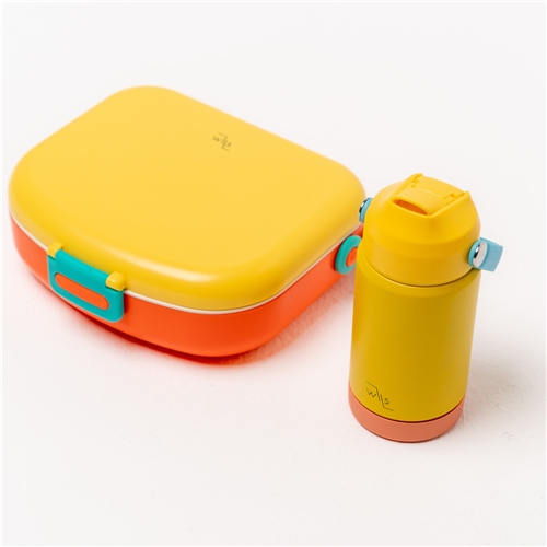 Lunch Box with Water Bottle Set / Yellow