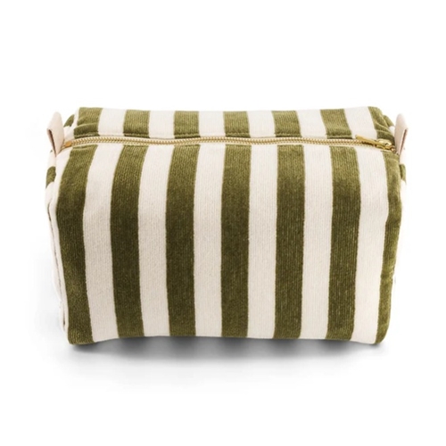 Toilet Bag Vic / Print Stripes Kaki