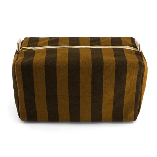 Toilet Bag Vic / Print Stripes Cumin/Noir