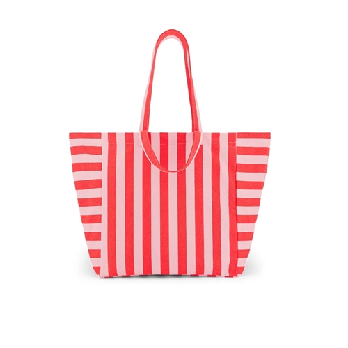 Elisa Cotton Bag / Stripes Orchid Tomato