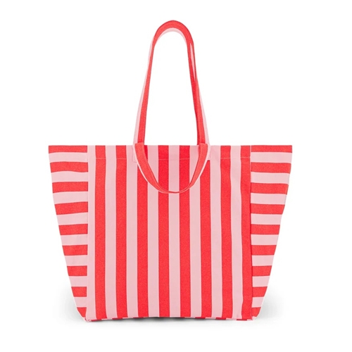 Elisa Cotton Bag / Stripes Candy Pink/Red