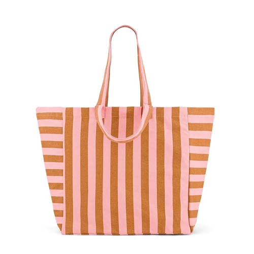 Elisa Cotton Bag / Stripes Caramel/Strawberry