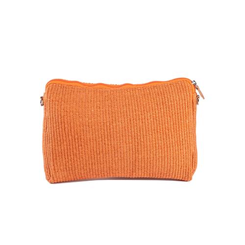 Rafia Rectangular pouch / Orange