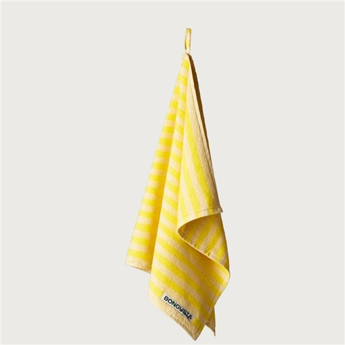 Naram Bath Towels / Pristine & Neon Yellow