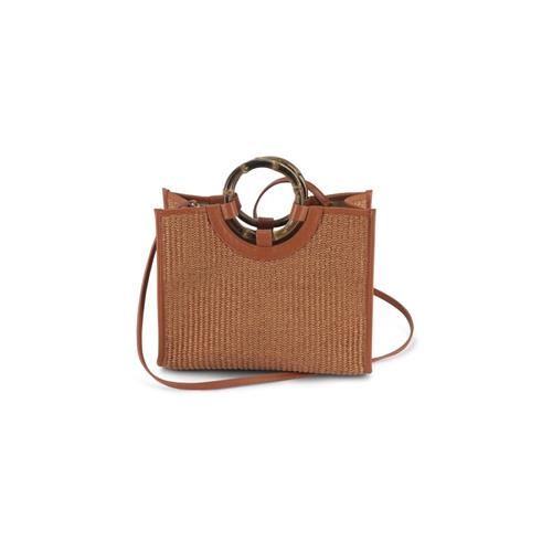 Bamboo Handle Bag Small Paglia Orange