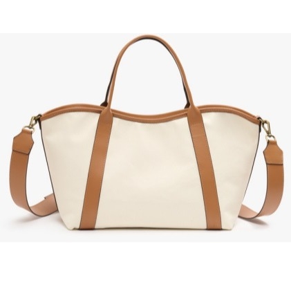 Canvas Lola Bag Leather / Cream / Small