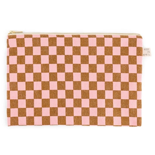 Lili Pouch / Checks Strawberry / Caramel