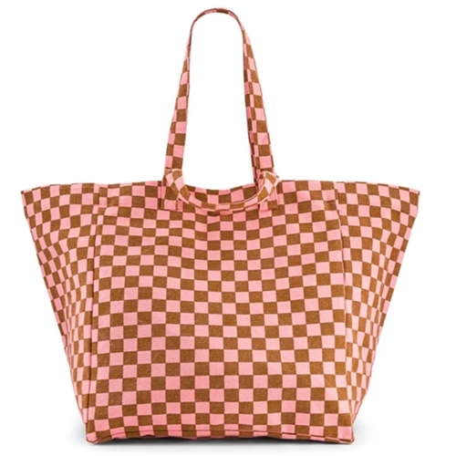 Elisa Cotton Bag / Checks Strawberry/Caramel