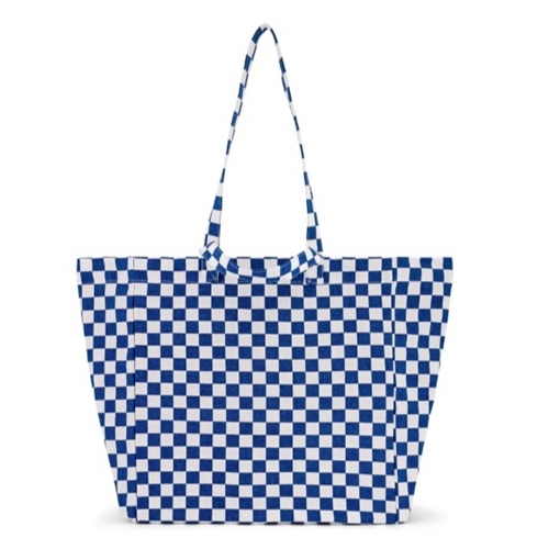 Elisa Cotton Bag / Checks Blue Midnight