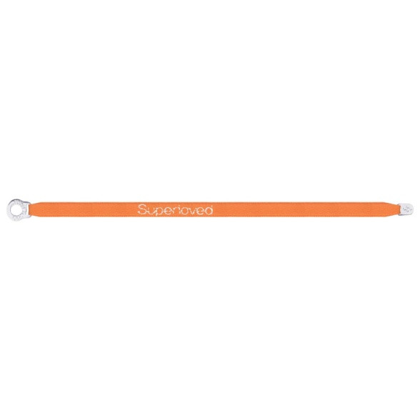 Satin Bracelet "Superloved" Neon Light Orange