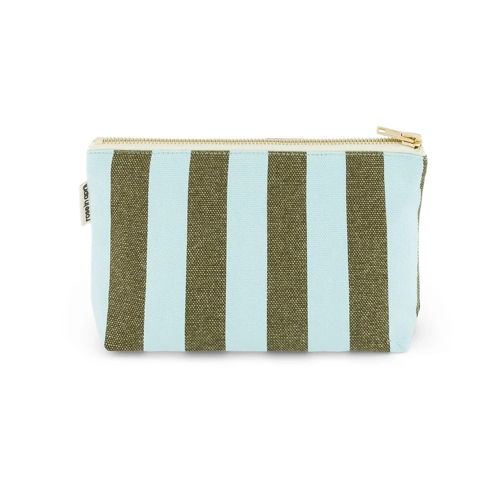 Sofia Pouch / Stripes Aqua/Olive