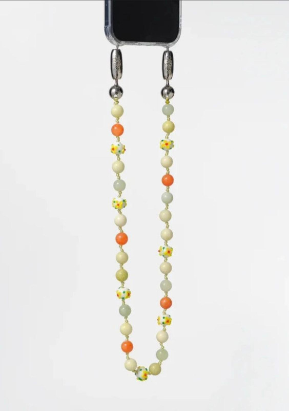 Floral Gemstone Shoulder Length / Jade
