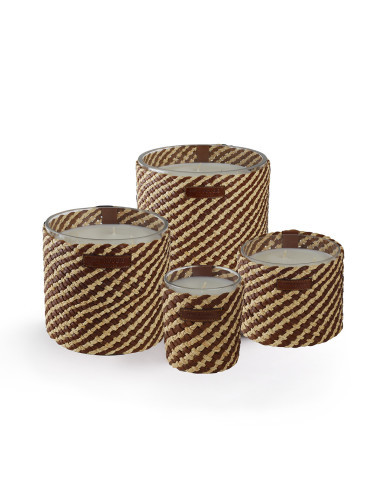 Candle Raphia Cuir May/Cuir Obscur